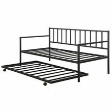 Load image into Gallery viewer, Gymax Twin Trundle DayBed w/ 4 Casters Mattress Platform Bed Sofa