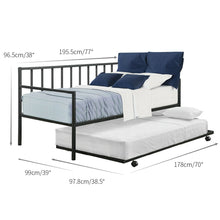 Load image into Gallery viewer, Gymax Twin Trundle DayBed w/ 4 Casters Mattress Platform Bed Sofa