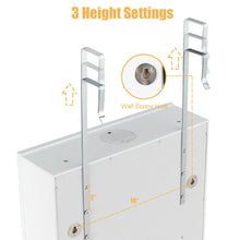 Load image into Gallery viewer, Gymax Lockable Wall Door Mounted Jewelry Cabinet LED Mirror White