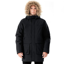 Load image into Gallery viewer, Gymax Men' Hooded Duck Down Jacket Puffing Parka Long Coat w/Faux-Fur Trim Winter