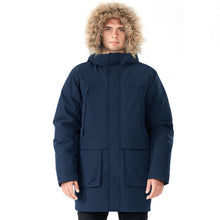 Load image into Gallery viewer, Gymax Men' Hooded Duck Down Jacket Puffing Parka Long Coat w/Faux-Fur Trim Winter