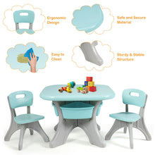 Load image into Gallery viewer, Gymax Children Kids Activity Table Chair Set Play Furniture W/Storage