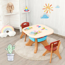 Load image into Gallery viewer, Gymax Children Kids Activity Table Chair Set Play Set Furniture W/Storage