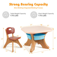 Load image into Gallery viewer, Gymax Children Kids Activity Table Chair Set Play Set Furniture W/Storage