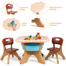 Load image into Gallery viewer, Gymax Children Kids Activity Table Chair Set Play Set Furniture W/Storage