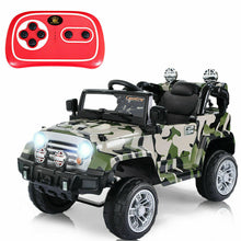 Load image into Gallery viewer, Gymax Electric Kids Ride On 12V Truck Car Green/ Black/ Camouflage