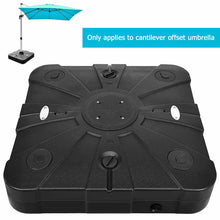Load image into Gallery viewer, Gymax Patio Umbrella Stand Base Weight 4 Wheels W/Cross Base Black