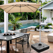 Load image into Gallery viewer, Gymax Patio Umbrella Stand Base Weight 4 Wheels W/Cross Base Black