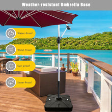 Load image into Gallery viewer, Gymax Patio Umbrella Stand Base Weight 4 Wheels W/Cross Base Black