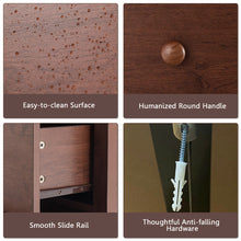 Load image into Gallery viewer, Gymax 5-Drawer Chest Dresser Storage Unit w/Smooth Slide Rail Brown