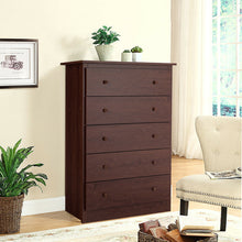 Load image into Gallery viewer, Gymax 5-Drawer Chest Dresser Storage Unit w/Smooth Slide Rail Brown