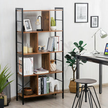 Load image into Gallery viewer, Gymax 4-Tier Bookcase Industrial Bookshelf Floor Standing Storage Rack