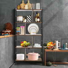 Load image into Gallery viewer, Gymax 4-Tier Bookcase Industrial Bookshelf Floor Standing Storage Rack