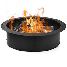 Load image into Gallery viewer, Gymax 36 Inch Round Steel Fire Pit Ring Liner DIY Wood Burning Insert