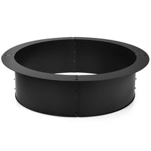 Load image into Gallery viewer, Gymax 36 Inch Round Steel Fire Pit Ring Liner DIY Wood Burning Insert