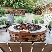 Load image into Gallery viewer, Gymax 36 Inch Round Steel Fire Pit Ring Liner DIY Wood Burning Insert