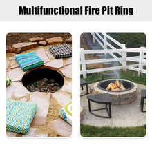 Load image into Gallery viewer, Gymax 36 Inch Round Steel Fire Pit Ring Liner DIY Wood Burning Insert