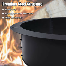 Load image into Gallery viewer, Gymax 36 Inch Round Steel Fire Pit Ring Liner DIY Wood Burning Insert
