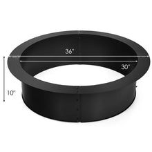 Load image into Gallery viewer, Gymax 36 Inch Round Steel Fire Pit Ring Liner DIY Wood Burning Insert
