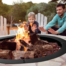 Load image into Gallery viewer, Gymax 36 Inch Round Steel Fire Pit Ring Liner DIY Wood Burning Insert