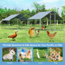 Load image into Gallery viewer, Gymax Walk In Chicken Coop Run House Shade Cage 10' X 26' w/Roof Cover