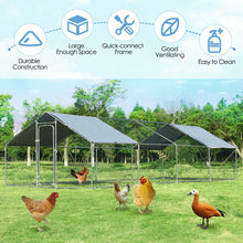 Load image into Gallery viewer, Gymax Walk In Chicken Coop Run House Shade Cage 10' X 26' w/Roof Cover
