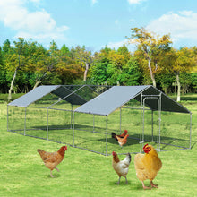 Load image into Gallery viewer, Gymax Walk In Chicken Coop Run House Shade Cage 10' X 26' w/Roof Cover