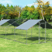 Load image into Gallery viewer, Gymax Walk In Chicken Coop Run House Shade Cage 10' X 26' w/Roof Cover