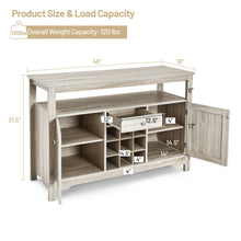 Load image into Gallery viewer, Gymax Buffet Server Sideboard Wine Cabinet Console Table Grey Home