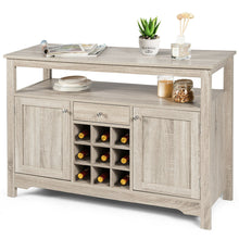 Load image into Gallery viewer, Gymax Buffet Server Sideboard Wine Cabinet Console Table Grey Home