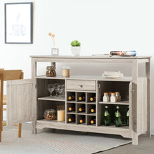 Load image into Gallery viewer, Gymax Buffet Server Sideboard Wine Cabinet Console Table Grey Home