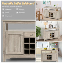 Load image into Gallery viewer, Gymax Buffet Server Sideboard Wine Cabinet Console Table Grey Home