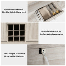 Load image into Gallery viewer, Gymax Buffet Server Sideboard Wine Cabinet Console Table Grey Home