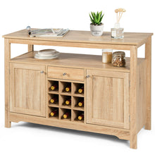 Load image into Gallery viewer, Gymax Buffet Server Wine Cabinet Console Table Dining Room Natural