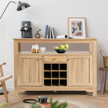 Load image into Gallery viewer, Gymax Buffet Server Wine Cabinet Console Table Dining Room Natural