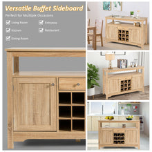 Load image into Gallery viewer, Gymax Buffet Server Wine Cabinet Console Table Dining Room Natural
