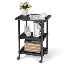 Load image into Gallery viewer, Gymax 3-Tier Rolling Adjustable Printer Cart Storage Rack Home Office