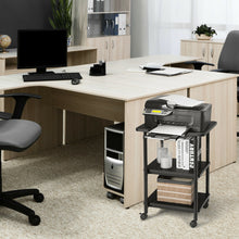 Load image into Gallery viewer, Gymax 3-Tier Rolling Adjustable Printer Cart Storage Rack Home Office
