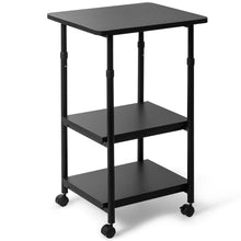 Load image into Gallery viewer, Gymax 3-Tier Rolling Adjustable Printer Cart Storage Rack Home Office