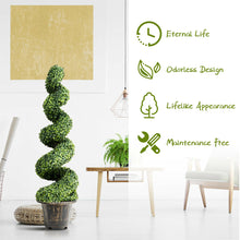 Load image into Gallery viewer, Gymax 4FT Artificial Boxwood Spiral Tree Faux Tree W/Realistic Leaves Indoor Outdoor