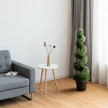 Load image into Gallery viewer, Gymax 4FT Artificial Boxwood Spiral Tree Faux Tree W/Realistic Leaves Indoor Outdoor