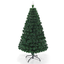 Load image into Gallery viewer, Gymax 5Ft Pre-lit Optical Fiber Christmas Tree w/ Colorful LED Lights Stand