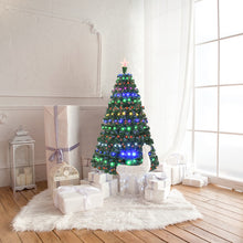 Load image into Gallery viewer, Gymax 5Ft Pre-lit Optical Fiber Christmas Tree w/ Colorful LED Lights Stand