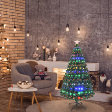 Load image into Gallery viewer, Gymax 5Ft Pre-lit Optical Fiber Christmas Tree w/ Colorful LED Lights Stand