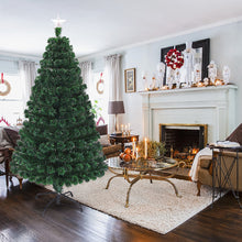 Load image into Gallery viewer, Gymax 7Ft Pre-lit Optical Fiber Christmas Tree w/ Colorful LED Lights Stand
