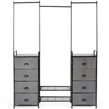 Load image into Gallery viewer, Gymax Fabric Dresser Storage Tower Organizer w/ 8 Drawers Metal Frame Shoe Rack