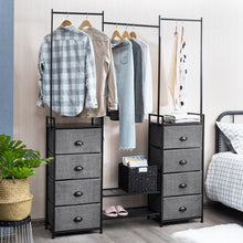 Load image into Gallery viewer, Gymax Fabric Dresser Storage Tower Organizer w/ 8 Drawers Metal Frame Shoe Rack