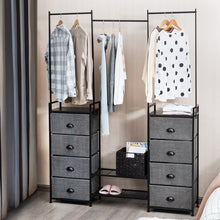 Load image into Gallery viewer, Gymax Fabric Dresser Storage Tower Organizer w/ 8 Drawers Metal Frame Shoe Rack