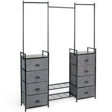 Load image into Gallery viewer, Gymax Fabric Dresser Storage Tower Organizer w/ 8 Drawers Metal Frame Shoe Rack