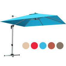 Load image into Gallery viewer, Gymax 10 Ft Square Offset Hanging Patio Umbrella 360 Degree Tilt